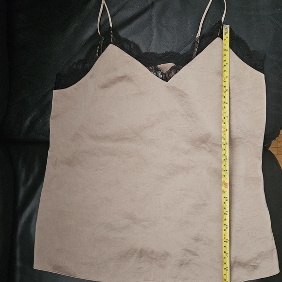 Little Moon Aritzia Sz Small Lace Bronze Camisole Layered  Top Blouse - Picture 6 of 10